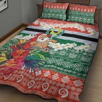 Personalised Penama Joyeux Noel Quilt Bed Set Proud To Be a Ni-Van Sand Drawing Art LT9 - Polynesian Pride