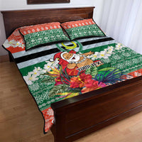 Personalised Penama Joyeux Noel Quilt Bed Set Proud To Be a Ni-Van Sand Drawing Art LT9 - Polynesian Pride