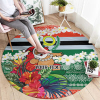 Personalised Penama Joyeux Noel Round Carpet Proud To Be a Ni-Van Sand Drawing Art - Polynesian Pride