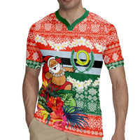 Personalised Penama Joyeux Noel Rugby Jersey Proud To Be a Ni-Van Sand Drawing Art LT9 - Polynesian Pride