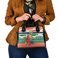 Personalised Penama Joyeux Noel Shoulder Handbag Proud To Be a Ni-Van Sand Drawing Art LT9 - Polynesian Pride