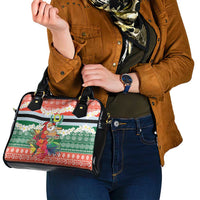 Personalised Penama Joyeux Noel Shoulder Handbag Proud To Be a Ni-Van Sand Drawing Art LT9 - Polynesian Pride