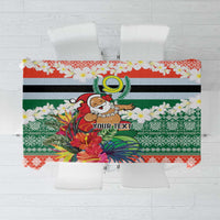 Personalised Penama Joyeux Noel Tablecloth Proud To Be a Ni-Van Sand Drawing Art - Polynesian Pride