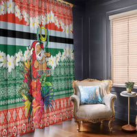 Personalised Penama Joyeux Noel Window Curtain Proud To Be a Ni-Van Sand Drawing Art LT9 - Polynesian Pride