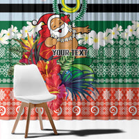 Personalised Penama Joyeux Noel Window Curtain Proud To Be a Ni-Van Sand Drawing Art LT9 - Polynesian Pride