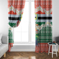 Personalised Penama Joyeux Noel Window Curtain Proud To Be a Ni-Van Sand Drawing Art LT9 - Polynesian Pride