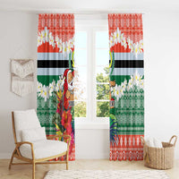 Personalised Penama Joyeux Noel Window Curtain Proud To Be a Ni-Van Sand Drawing Art LT9 - Polynesian Pride