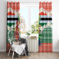 Personalised Penama Joyeux Noel Window Curtain Proud To Be a Ni-Van Sand Drawing Art LT9 - Polynesian Pride