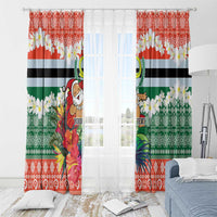 Personalised Penama Joyeux Noel Window Curtain Proud To Be a Ni-Van Sand Drawing Art LT9 - Polynesian Pride