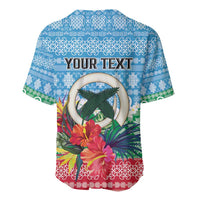 Personalised Sanma Joyeux Noel Baseball Jersey Proud To Be a Ni-Van Sand Drawing Art - Polynesian Pride
