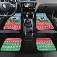 Personalised Sanma Joyeux Noel Car Mats Proud To Be a Ni-Van Sand Drawing Art LT9 Set 4pcs Blue - Polynesian Pride