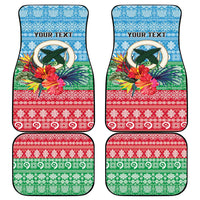 Personalised Sanma Joyeux Noel Car Mats Proud To Be a Ni-Van Sand Drawing Art LT9 - Polynesian Pride