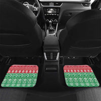 Personalised Sanma Joyeux Noel Car Mats Proud To Be a Ni-Van Sand Drawing Art LT9 Set 2pcs - Back Blue - Polynesian Pride