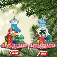 Personalised Sanma Joyeux Noel Ceramic Ornament Proud To Be a Ni-Van Sand Drawing Art LT9 Christmas Tree Blue - Polynesian Pride