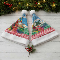 Personalised Sanma Joyeux Noel Christmas Santa Hat Proud To Be a Ni-Van Sand Drawing Art - Polynesian Pride