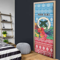 Personalised Sanma Joyeux Noel Door Cover Proud To Be a Ni-Van Sand Drawing Art - Polynesian Pride