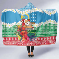 Personalised Sanma Joyeux Noel Hooded Blanket Proud To Be a Ni-Van Sand Drawing Art - Polynesian Pride