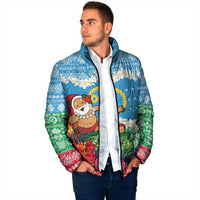 Personalised Sanma Joyeux Noel Padded Jacket Proud To Be a Ni-Van Sand Drawing Art LT9 - Polynesian Pride