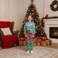 Personalised Sanma Joyeux Noel Christmas Pajama Set Proud To Be a Ni-Van Sand Drawing Art - Polynesian Pride