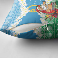 Personalised Sanma Joyeux Noel Pillow Cover Proud To Be a Ni-Van Sand Drawing Art - Polynesian Pride