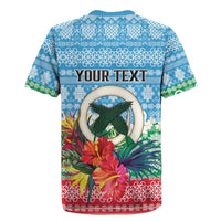 Personalised Sanma Joyeux Noel Rugby Jersey Proud To Be a Ni-Van Sand Drawing Art LT9 - Polynesian Pride