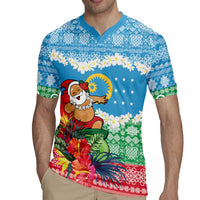 Personalised Sanma Joyeux Noel Rugby Jersey Proud To Be a Ni-Van Sand Drawing Art LT9 - Polynesian Pride