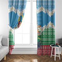 Personalised Sanma Joyeux Noel Window Curtain Proud To Be a Ni-Van Sand Drawing Art LT9 - Polynesian Pride