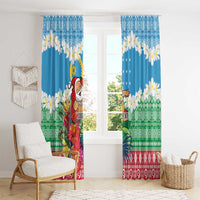Personalised Sanma Joyeux Noel Window Curtain Proud To Be a Ni-Van Sand Drawing Art LT9 - Polynesian Pride