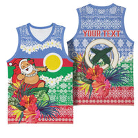 Personalised Shefa Joyeux Noel Basketball Jersey Proud To Be a Ni-Van Sand Drawing Art LT9 - Polynesian Pride