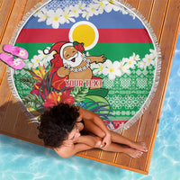 Personalised Shefa Joyeux Noel Beach Blanket Proud To Be a Ni-Van Sand Drawing Art LT9 - Polynesian Pride
