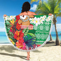 Personalised Shefa Joyeux Noel Beach Blanket Proud To Be a Ni-Van Sand Drawing Art LT9 - Polynesian Pride