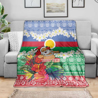Personalised Shefa Joyeux Noel Blanket Proud To Be a Ni-Van Sand Drawing Art - Polynesian Pride