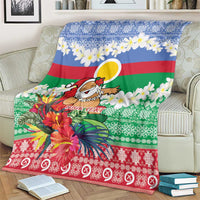 Personalised Shefa Joyeux Noel Blanket Proud To Be a Ni-Van Sand Drawing Art - Polynesian Pride