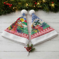 Personalised Shefa Joyeux Noel Christmas Santa Hat Proud To Be a Ni-Van Sand Drawing Art - Polynesian Pride