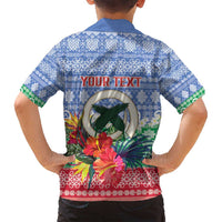 Personalised Shefa Joyeux Noel Family Matching Puletasi and Hawaiian Shirt Proud To Be a Ni-Van Sand Drawing Art - Polynesian Pride