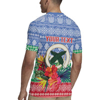 Personalised Shefa Joyeux Noel Rugby Jersey Proud To Be a Ni-Van Sand Drawing Art LT9 - Polynesian Pride