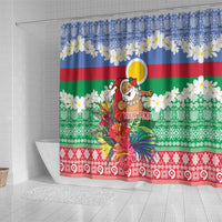 Personalised Shefa Joyeux Noel Shower Curtain Proud To Be a Ni-Van Sand Drawing Art - Polynesian Pride