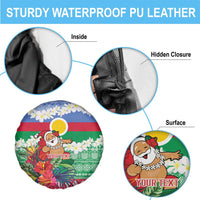 Personalised Shefa Joyeux Noel Spare Tire Cover Proud To Be a Ni-Van Sand Drawing Art - Polynesian Pride