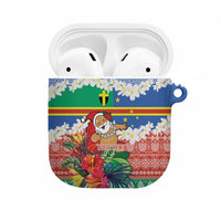 Personalised Tafea Joyeux Noel AirPods Case Proud To Be a Ni-Van Sand Drawing Art LT9 Blue - Polynesian Pride