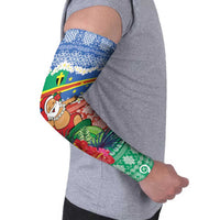 Personalised Tafea Joyeux Noel Arm Sleeves Proud To Be a Ni-Van Sand Drawing Art - Polynesian Pride