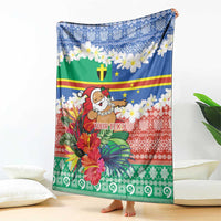 Personalised Tafea Joyeux Noel Blanket Proud To Be a Ni-Van Sand Drawing Art - Polynesian Pride
