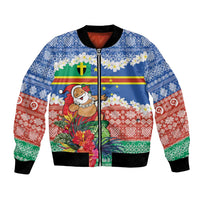 Personalised Tafea Joyeux Noel Bomber Jacket Proud To Be a Ni-Van Sand Drawing Art - Polynesian Pride