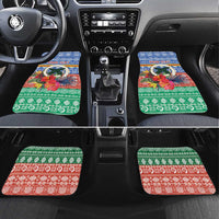 Personalised Tafea Joyeux Noel Car Mats Proud To Be a Ni-Van Sand Drawing Art LT9 Set 4pcs Blue - Polynesian Pride