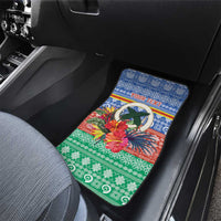 Personalised Tafea Joyeux Noel Car Mats Proud To Be a Ni-Van Sand Drawing Art LT9 - Polynesian Pride