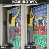 Personalised Tafea Joyeux Noel Door Cover Proud To Be a Ni-Van Sand Drawing Art LT9 - Polynesian Pride