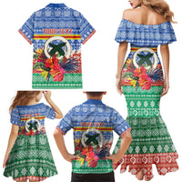 Personalised Tafea Joyeux Noel Family Matching Mermaid Dress and Hawaiian Shirt Proud To Be a Ni-Van Sand Drawing Art - Polynesian Pride