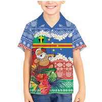 Personalised Tafea Joyeux Noel Family Matching Mermaid Dress and Hawaiian Shirt Proud To Be a Ni-Van Sand Drawing Art - Polynesian Pride