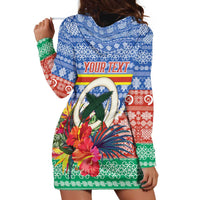 Personalised Tafea Joyeux Noel Hoodie Dress Proud To Be a Ni-Van Sand Drawing Art - Polynesian Pride