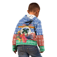 Personalised Tafea Joyeux Noel Kid Hoodie Proud To Be a Ni-Van Sand Drawing Art - Polynesian Pride