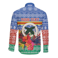 Personalised Tafea Joyeux Noel Long Sleeve Button Shirt Proud To Be a Ni-Van Sand Drawing Art LT9 - Polynesian Pride